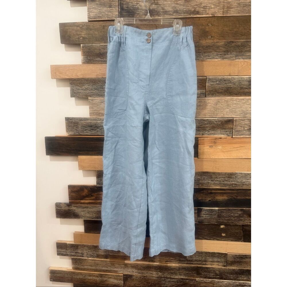 NotPerfectLinen boho relaxed possible Sarah pants Sweadish blue size S/M